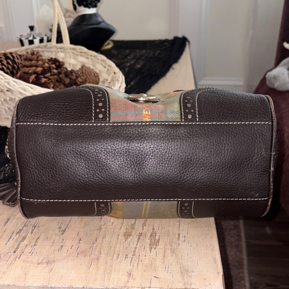 Dooney & Bourke Plaid Satchel in Green and Orange. I Love It, CLOSET CLEAN OUT - Picture 3 of 7